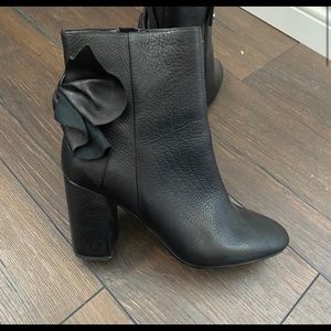 A Story Told By Joyce Azria Black Suede Booties